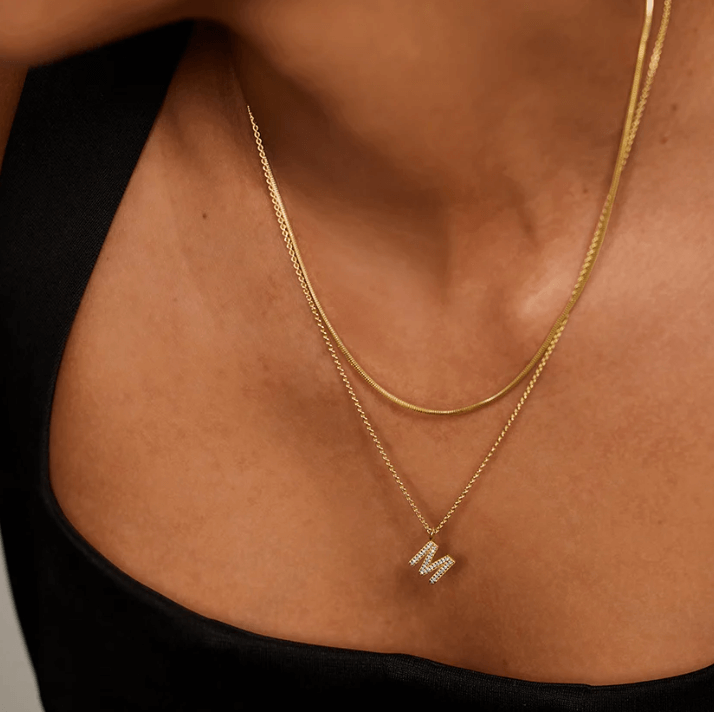 initial necklace Early Jewelry Gift Guide